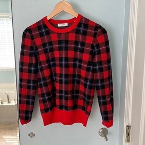 Equipment plaid sweater